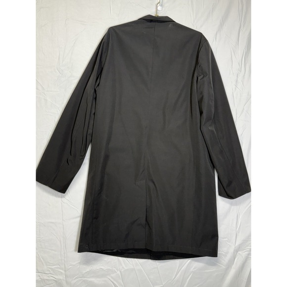 Cole Haan Men's Medium Black Topcoat Stand Collar Lightweight Overcoat - Picture 7 of 10